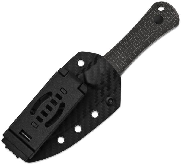 Kizer Cutlery Bone Fixed Blade Knife 3.25" Damascus Black w/ Sheath