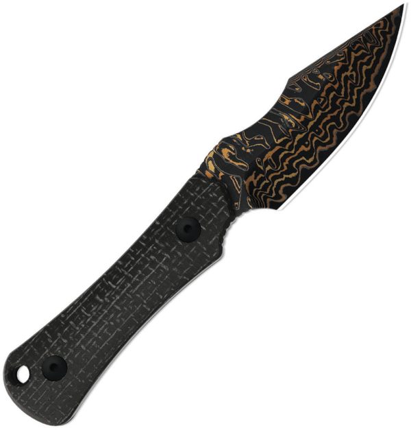 Kizer Cutlery Bone Fixed Blade Knife 3.25" Damascus Black w/ Sheath