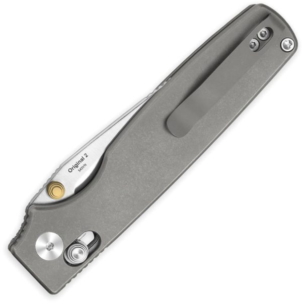Kizer Cutlery Original 2 Folding Knife Clutch Lock Gray S45VN 3.13" Blade (KI36052MA1)