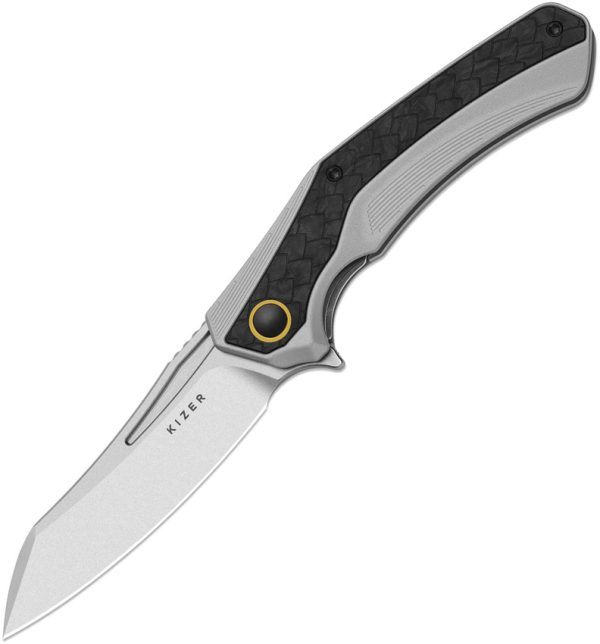 Kizer Cutlery Draca Linerlock Folding Knife S45VN Gray 3.38"