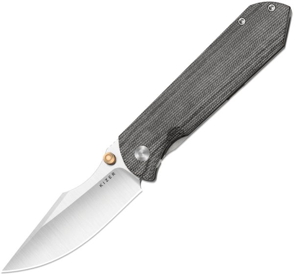 KI4784A2 Kizer Cutlery Harpoon Fold Framelock Mic 3.38in Elmax Blade