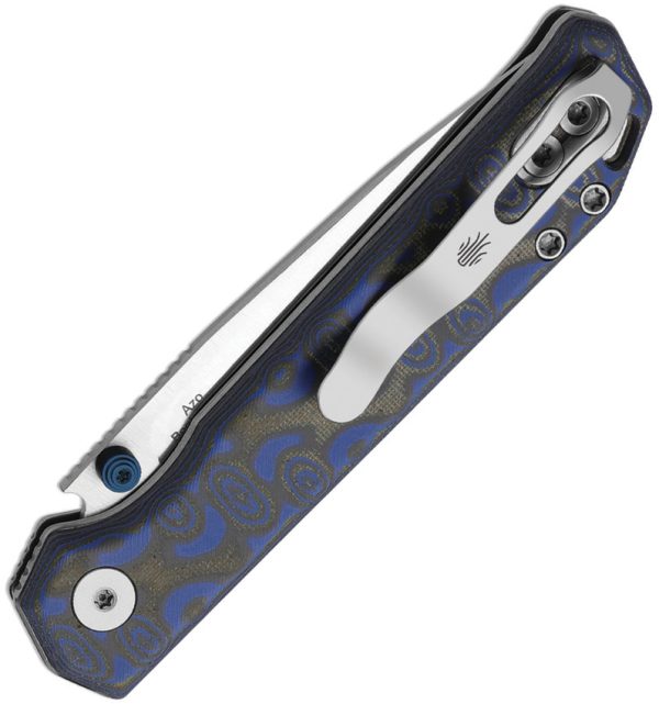 Kizer Cutlery Begleiter 2.9 Button Linerlock Blue/Black Micarta