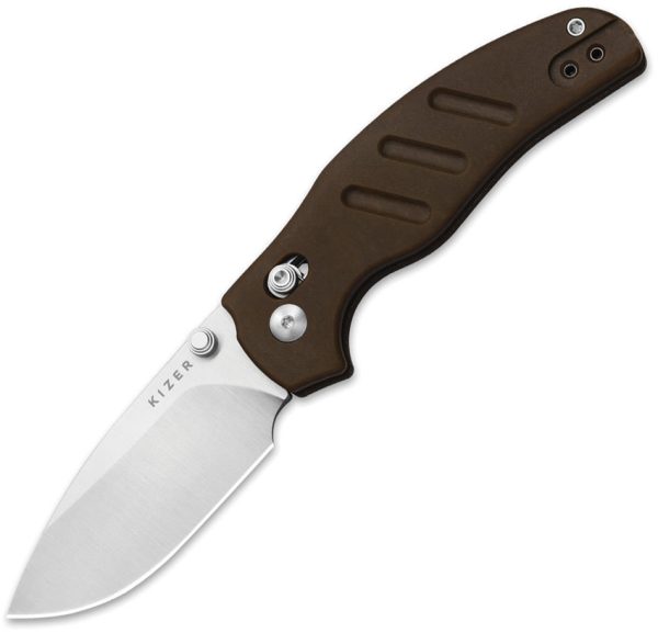 Kizer Cutlery C01C Clutch Lock Folding Knife 2.95" Nitro V Brown