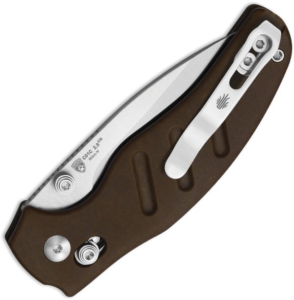 Kizer Cutlery C01C Clutch Lock Folding Knife 2.95" Nitro V Brown