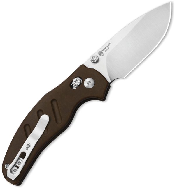 Kizer Cutlery C01C Clutch Lock Folding Knife 2.95" Nitro V Brown