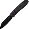 KIV3698A1 Kizer Cutlery Renissance Button Linerlock Folding Knife 3" Black