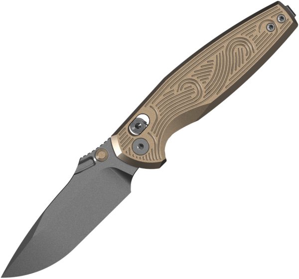 Kizer Cutlery Khamsin Clutch Lock Folding Knife Bronze 3.13"