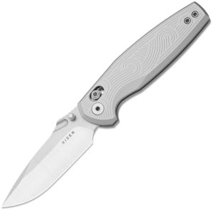 Kizer Cutlery Khamsin Clutch Lock Folding Knife Gray Aluminum 3.13" Nitro V