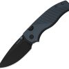 KIV3801A3 Kizer Cutlery Glaux Folding Knife 3" Black PVD 14C28N Linerlock Blue