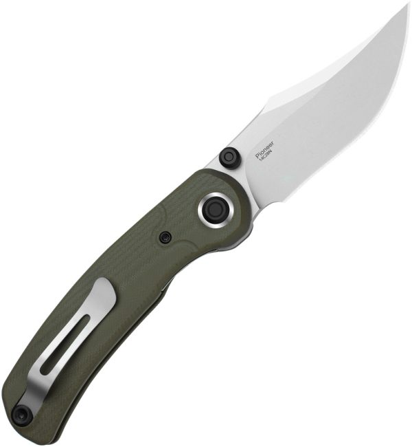 Kizer Cutlery Pioneer Linerlock Folding Knife 3.25" 14C28N Green G10