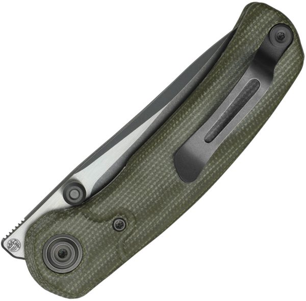Kizer Cutlery Pioneer Linerlock Folding Knife 3.25" 14C28N Green Micarta