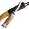 Kellam Borealis Fixed Blade Knife 3.75" Carbon Steel Birch Antler