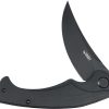Kubey Scimitar Folding Knife 3.5" AUS-10A Linerlock Black