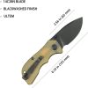 Kubey Karaji Linerlock Folding Knife 2.5" D2 Ultem