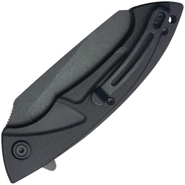 Kubey Anteater Linerlock 3.5" Folding Knife Blackwash 14C28N