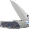 KB Knives Vertigo Framelock Folding Knife 3.13" S35VN Wharncliffe Gray Titanium