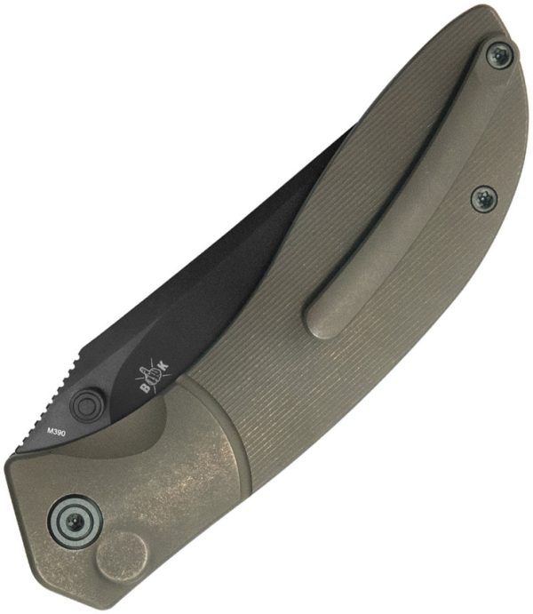 KB Knives Stingray Button Lock Folding Knife 3.13" M390 Bronze Ti