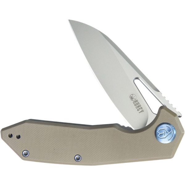KB Knives Vagrant Linerlock Folding Knife 3" Bohler M390 Tan G10