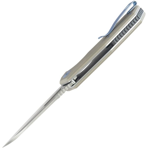 KB Knives Vagrant Linerlock Folding Knife 3" Bohler M390 Tan G10