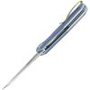 KB Knives Vagrant Linerlock Folding Knife 3" M390 Blue Micarta