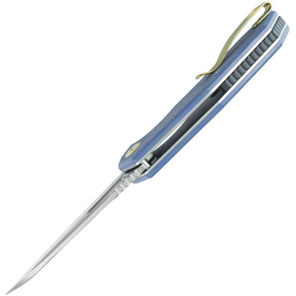 KB Knives Vagrant Linerlock Folding Knife 3" M390 Blue Micarta