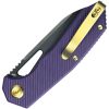 KB Knives Vagrant Linerlock Folding Knife 3" Bohler M390 Purple G10