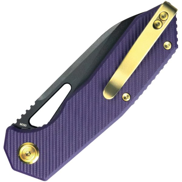 KB Knives Vagrant Linerlock Folding Knife 3" Bohler M390 Purple G10
