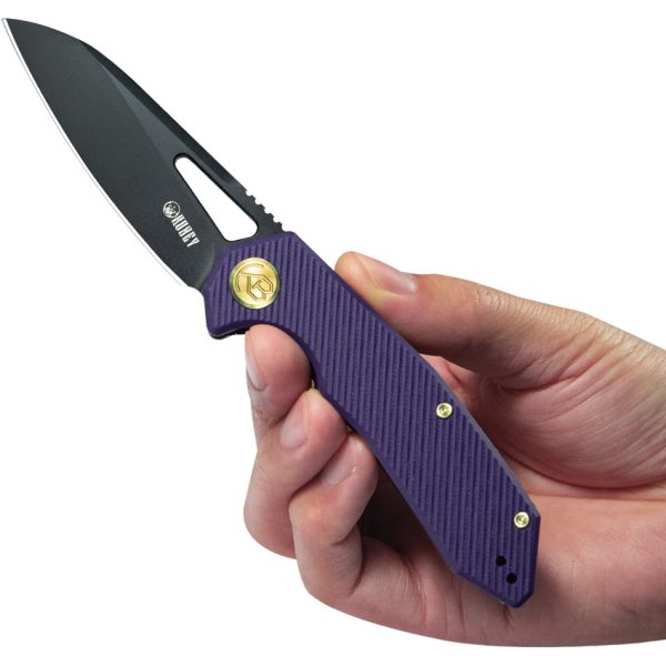 KB Knives Vagrant Linerlock Folding Knife 3" Bohler M390 Purple G10