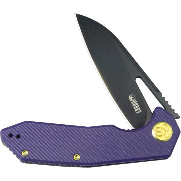 KB Knives Vagrant Linerlock Folding Knife 3" Bohler M390 Purple G10