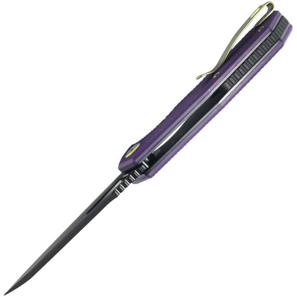 KB Knives Vagrant Linerlock Folding Knife 3" Bohler M390 Purple G10