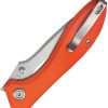 Kubey Ruckus Folding Knife 3.5" AUS-10A Linerlock Orange G10