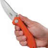 Kubey Ruckus Folding Knife 3.5" AUS-10A Linerlock Orange G10