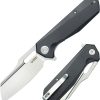 Kubey Atlas Framelock Black Folding Knife 3.38" 14C28N