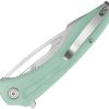 Kubey Merced Linerlock Folding Knife 3.5" Jade Green 14C28N