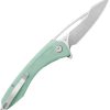 Kubey Merced Linerlock Folding Knife 3.5" Jade Green 14C28N
