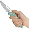 Kubey Merced Linerlock Folding Knife 3.5" Jade Green 14C28N