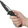 Kubey Merced Linerlock Folding Knife 3.5" Black 14C28N