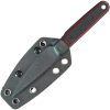 Kubey JL Fixed Blade Knife 3.13" 14C28N Black/Red G10