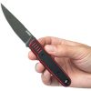 Kubey JL Fixed Blade Knife 3.13" 14C28N Black/Red G10