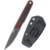 Kubey JL Fixed Blade Knife 3.13" 14C28N Black/Red G10