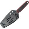 Kubey JL Fixed Blade Knife 3.13" 14C28N Black/Red G10