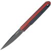 Kubey JL Fixed Blade Knife 3.13" 14C28N Black/Red G10