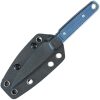 Kubey JL Fixed Blade Knife 3.13" 14C28N Blue Micarta w/ Sheath