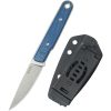 Kubey JL Fixed Blade Knife 3.13" 14C28N Blue Micarta w/ Sheath