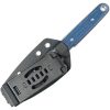 Kubey JL Fixed Blade Knife 3.13" 14C28N Blue Micarta w/ Sheath