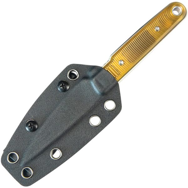 Kubey JL Fixed Blade Knife 3.13" 14C28N Ultem w/ Sheath