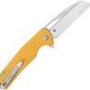 Kubey 10-8 Button Lock Folding Knife Yellow G10 3.13 Blade