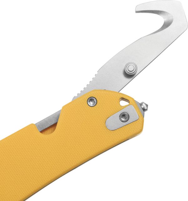 Kubey 10-8 Button Lock Folding Knife Yellow G10 3.13 Blade