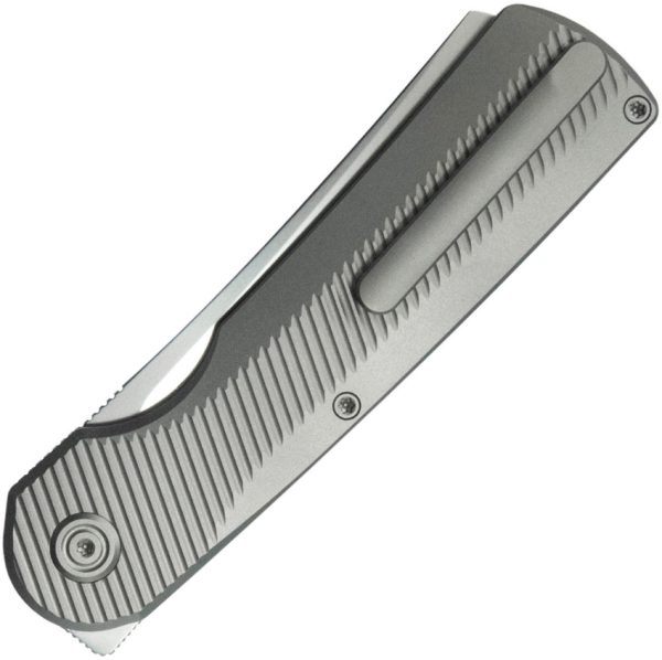 KUB380A_add_01 KB Knives Ikul Button Lock Folding Knife 3.38" M390 Blade Gray Titanium