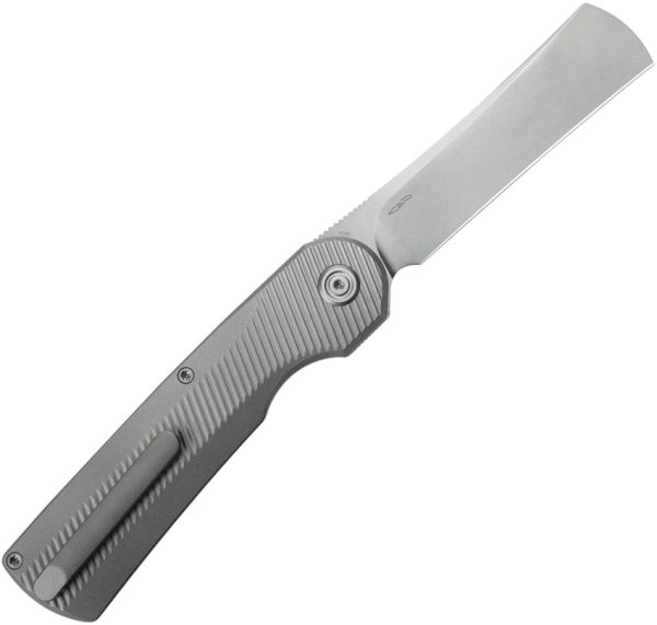 KUB380A_add_02 KB Knives Ikul Button Lock Folding Knife 3.38" M390 Blade Gray Titanium